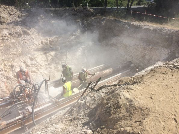 Fonçage pour mise en place nouveau feeder station malrives teyran 