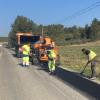 Réfection des tranchées en enrobés à chaud sur le chantier du feeder de Malrives - Commune de Castries et Teyran