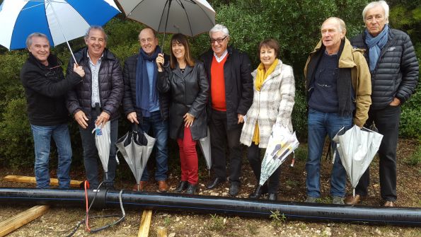 Visite de chantier travaux extension eau brute