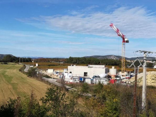 Usine de potabilisation depuis le Peillou