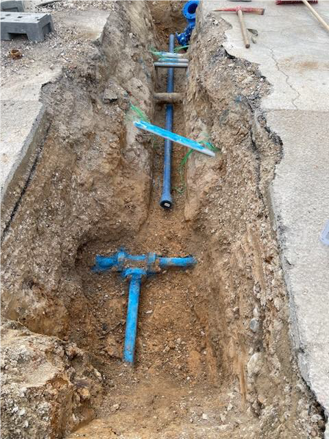Saussines travaux de renforcement du réseau eau potable
